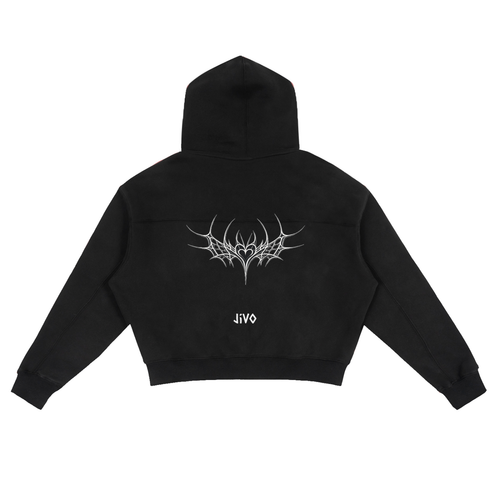 Fleece Zip-Up Boxy Hoodie